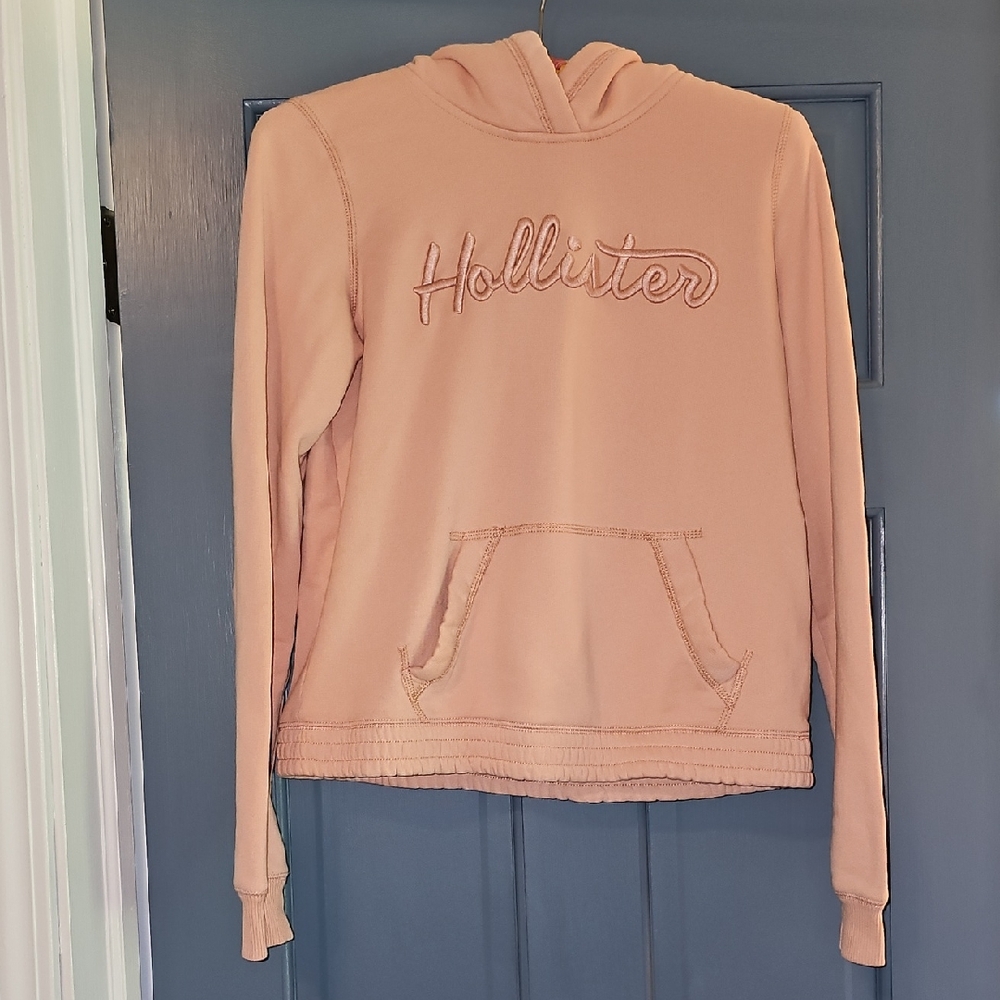VINTAGE Hollister Women's Pink Hoodie Sweatshirt Small Outerwear